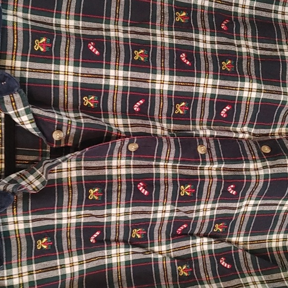 Vintage Holiday Long Sleeve Button Down Womens Sz Medium Plaid Metallic Velvour - Picture 5 of 10